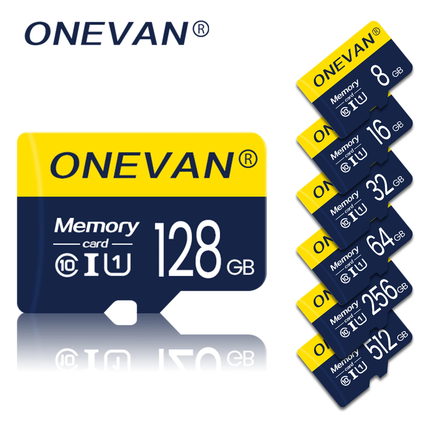 Onevan карты памяти SD 128 ГБ 256 512 Гб 64 флэш-памяти класса 10 TF/SD карта Micro 8 Гб/32 512GB для смартфонов и