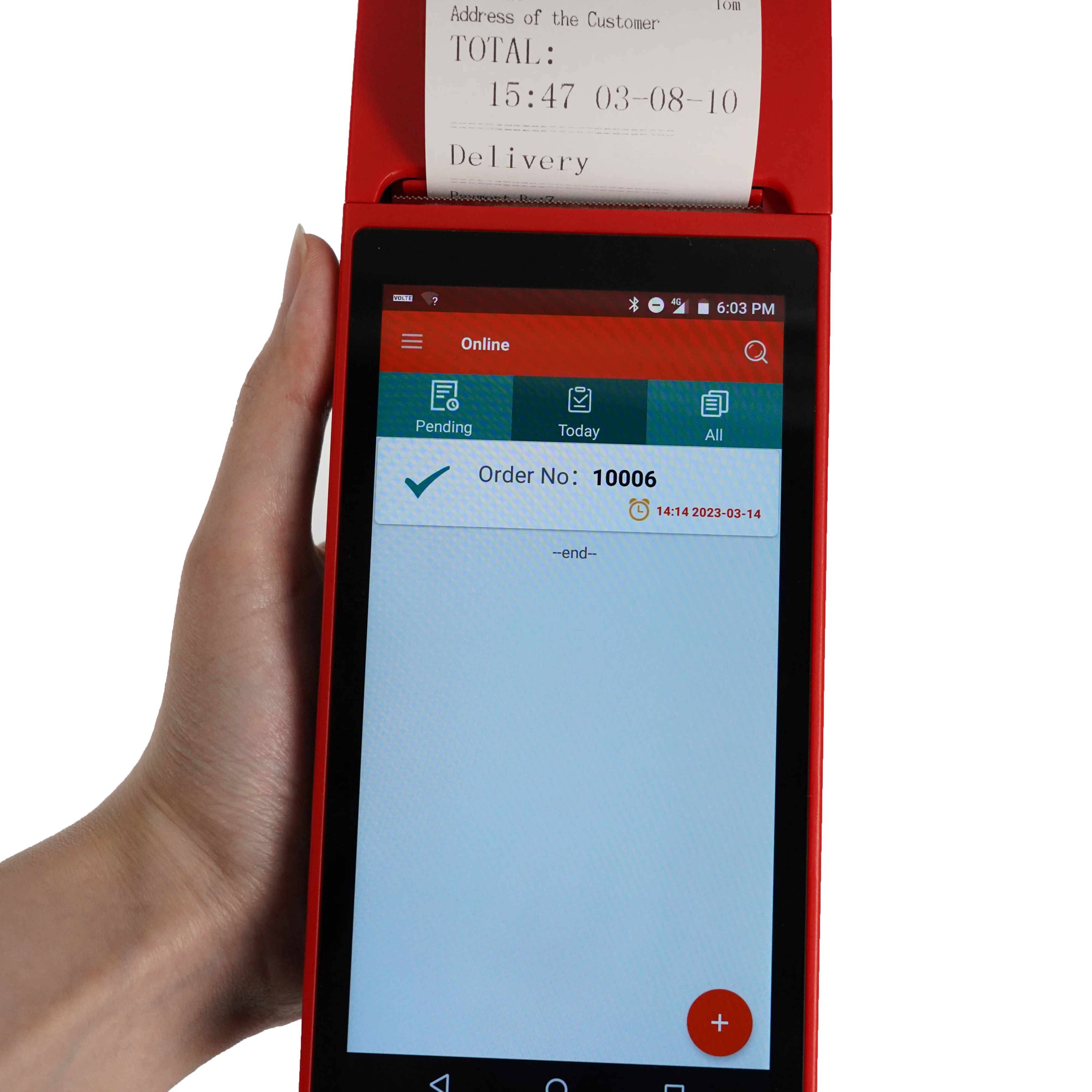 GoodCom Android 10 POS Wifi 4G 6 дюймов сенсорный экран система с ресторанным программным обеспечением