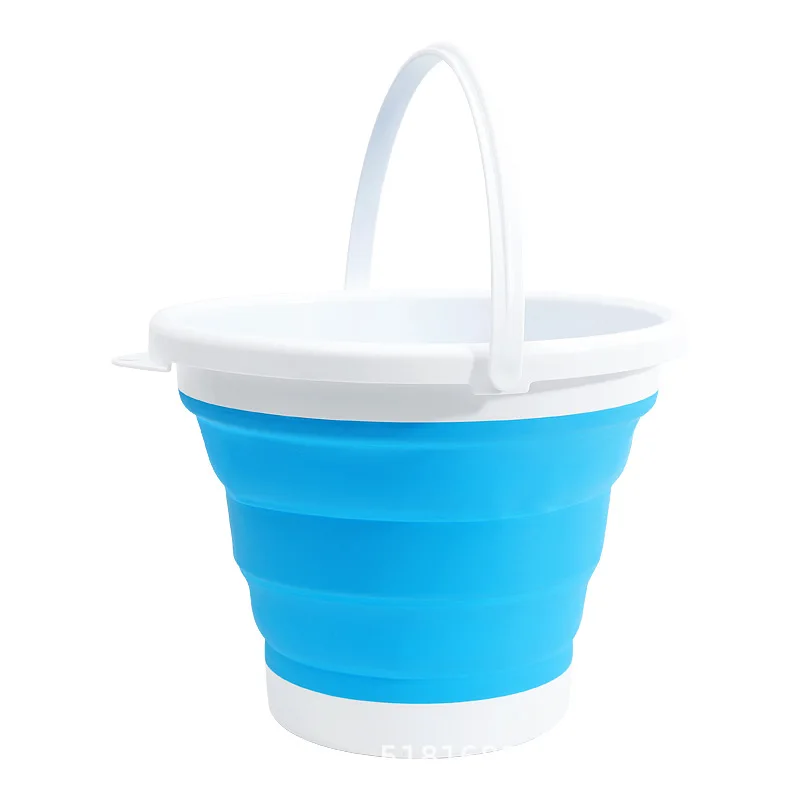 Hot Sale Portable Folding Bucket Silicone Plastic Car Bucket Children Fishing Bucket Travel Home Multifunctional