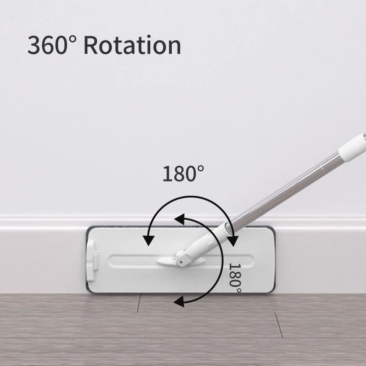 Microfiber Home Floor Cleaning System Wet and Dry with Longer Handle Flat Mop Open Type Bucket  Wringer Set
