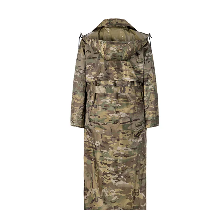 Tactical Waterproof CP Camouflage Plastic Raincoat Durable Poncho Camo Adults Men Rain Poncho