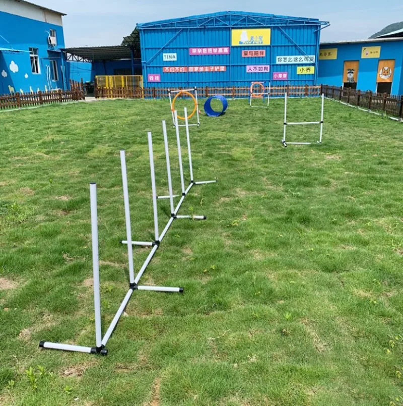 Detachable Pet Dog  Agility Training Equipment Outdoor Dog Play Equipment Jump Hoop Jump Bar