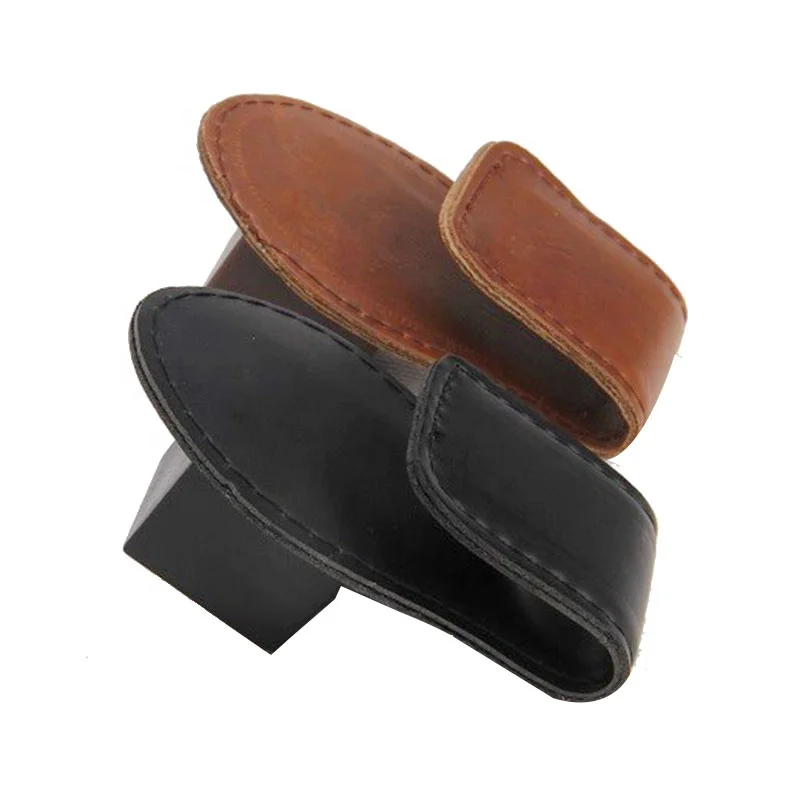 Billiards Accessories Magnetic Pool Cue Chalk Holder with Bicast Leather Belt Clip