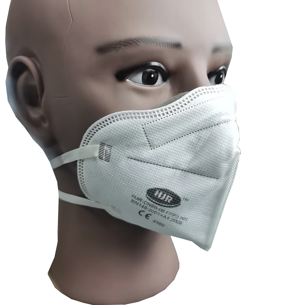 White List Manufacturer FFP3 Unvalved Respirator Disposable Protective Face Mask CE Certified