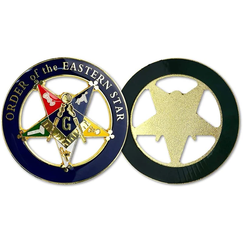 High quality metal enamel masonic car emblem custom metal logo auto badge