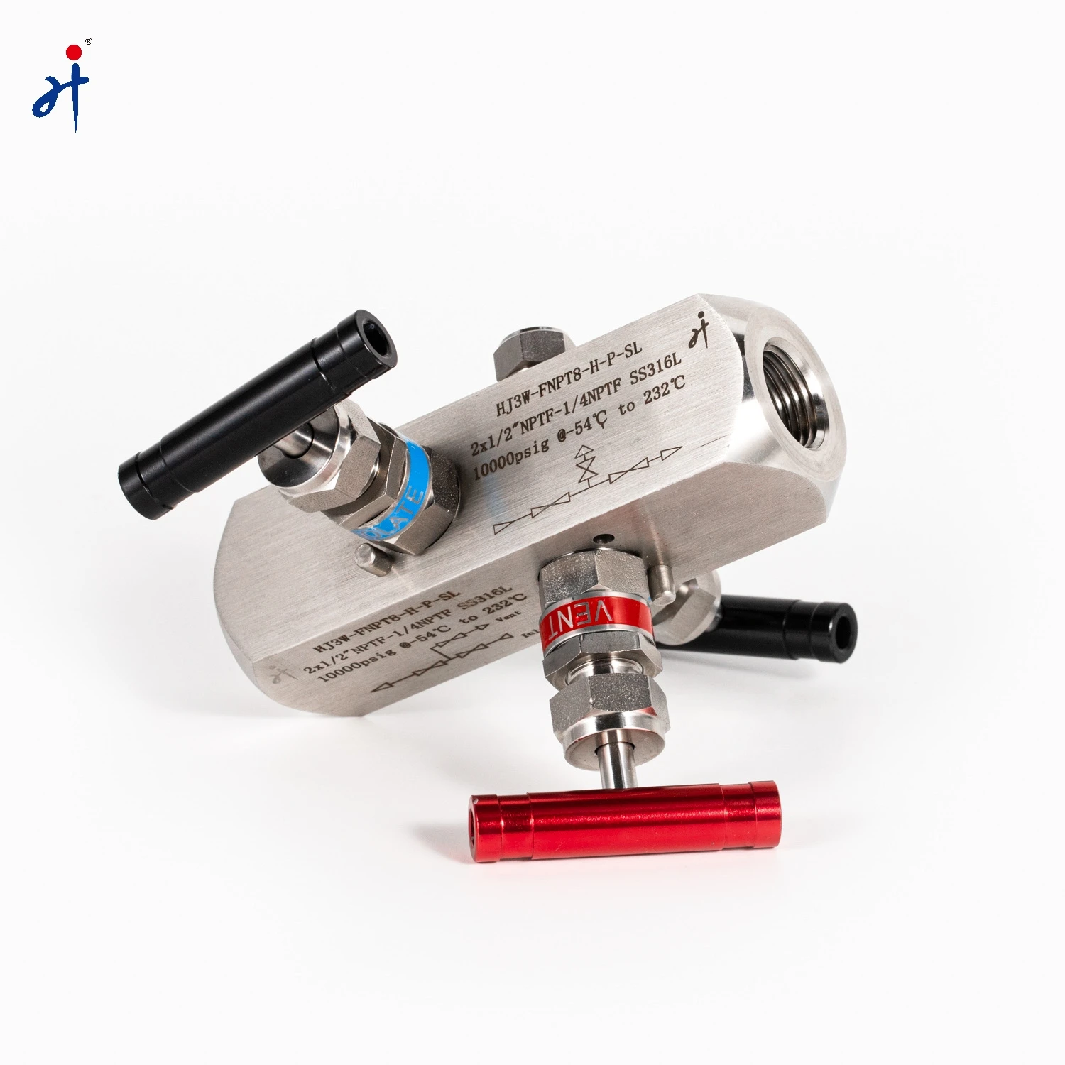 Hongji Stainless Steel Columnar Internal Thread Connection Three-Valve Manifolds