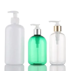 Recycled Pet Cylinder Packaging Cosmetic 500ml Plastic Shampoo Pump Lotion Bottle