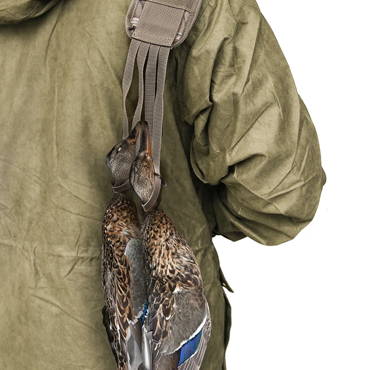 Outdoor Durable Camo Hunting Duck Decoy Waterfowl Goose Hanger Slip Ring Game Carrier Strap Tote
