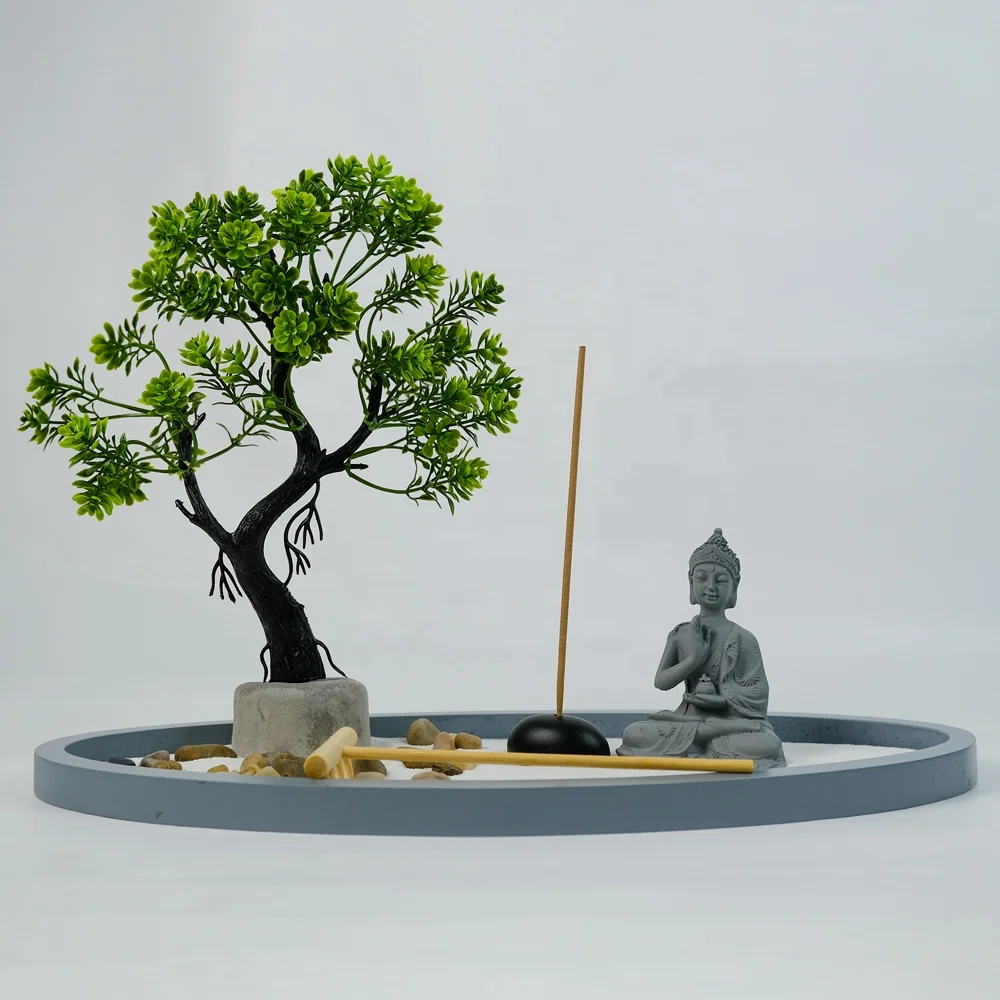 Hot selling meditation Buddha Sand zen buddha peace and relax craft indoor table decor ornaments home decoration