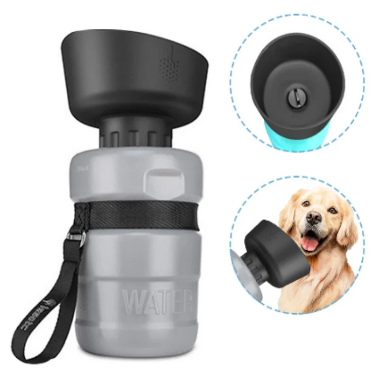 18oz/520ml Animal Feeding Drinking Cup Bowl Pet Water Dispenser Dog Water Bottle Portable Travel Bottle For Outdoor