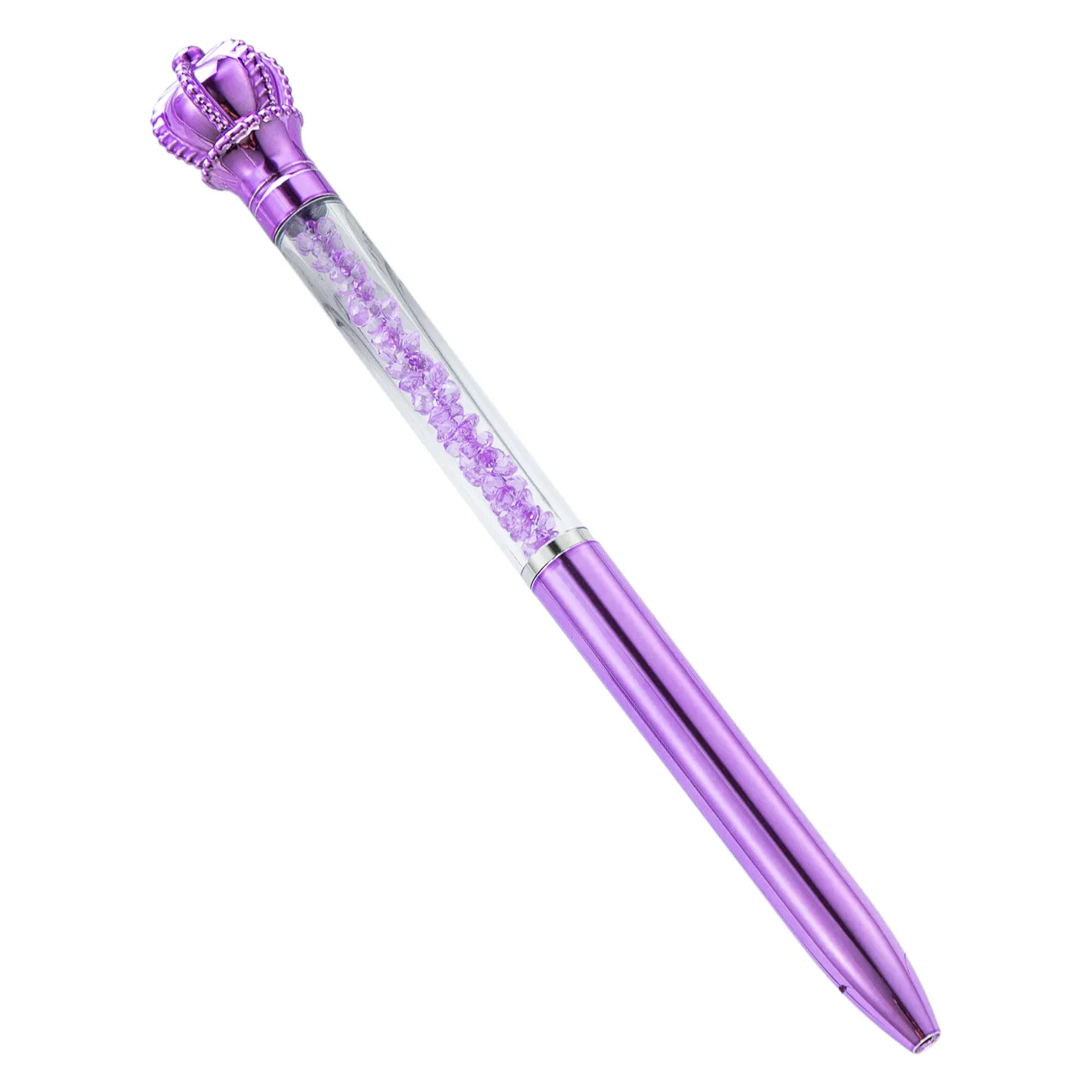 B-01036 Manufacturers wholesale crown plastic pen new new office writing stationery advertising gift crystal ballpoint pen