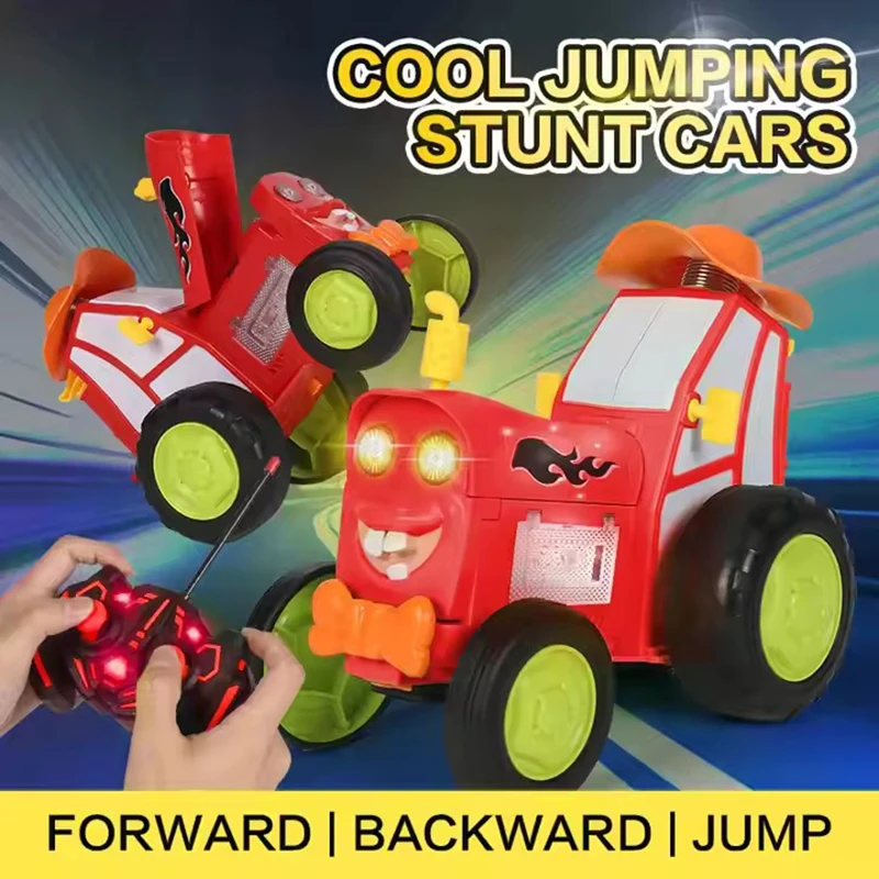 Remote Control Crazy Jump Stunt Car with Light Music Radio Control Toy Vehicle