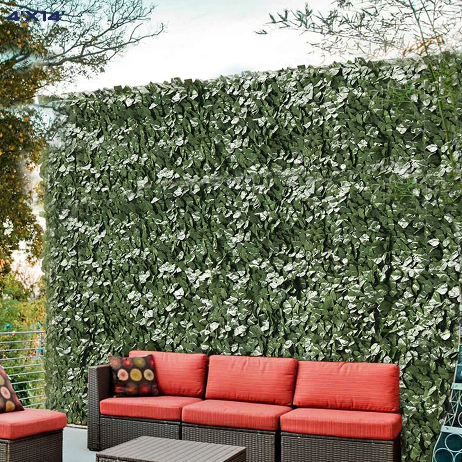 1x3M Artificial Leaf Hedge Screen Privacy Wall Cover for Garden Outdoor Indoor Backyard Decor Artificial Plants Fence Screening