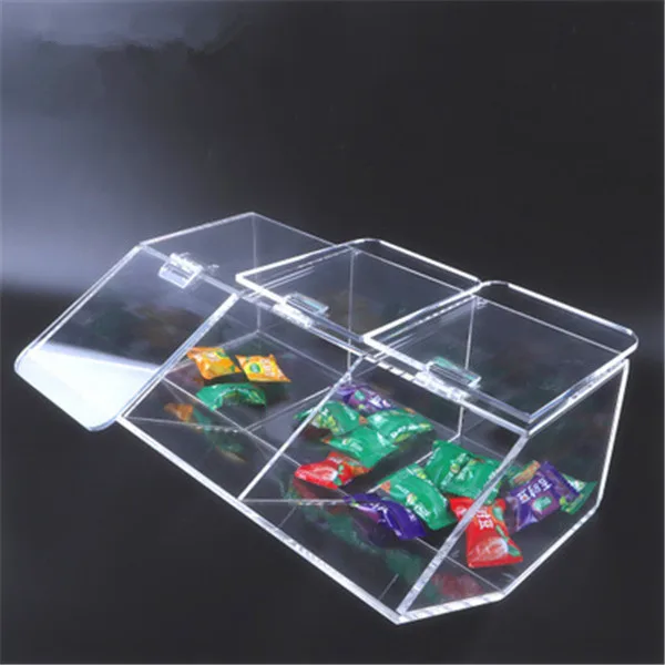Customized Acrylic Counter Plastic Candy Display Box Clear Food Candy Packaging for store