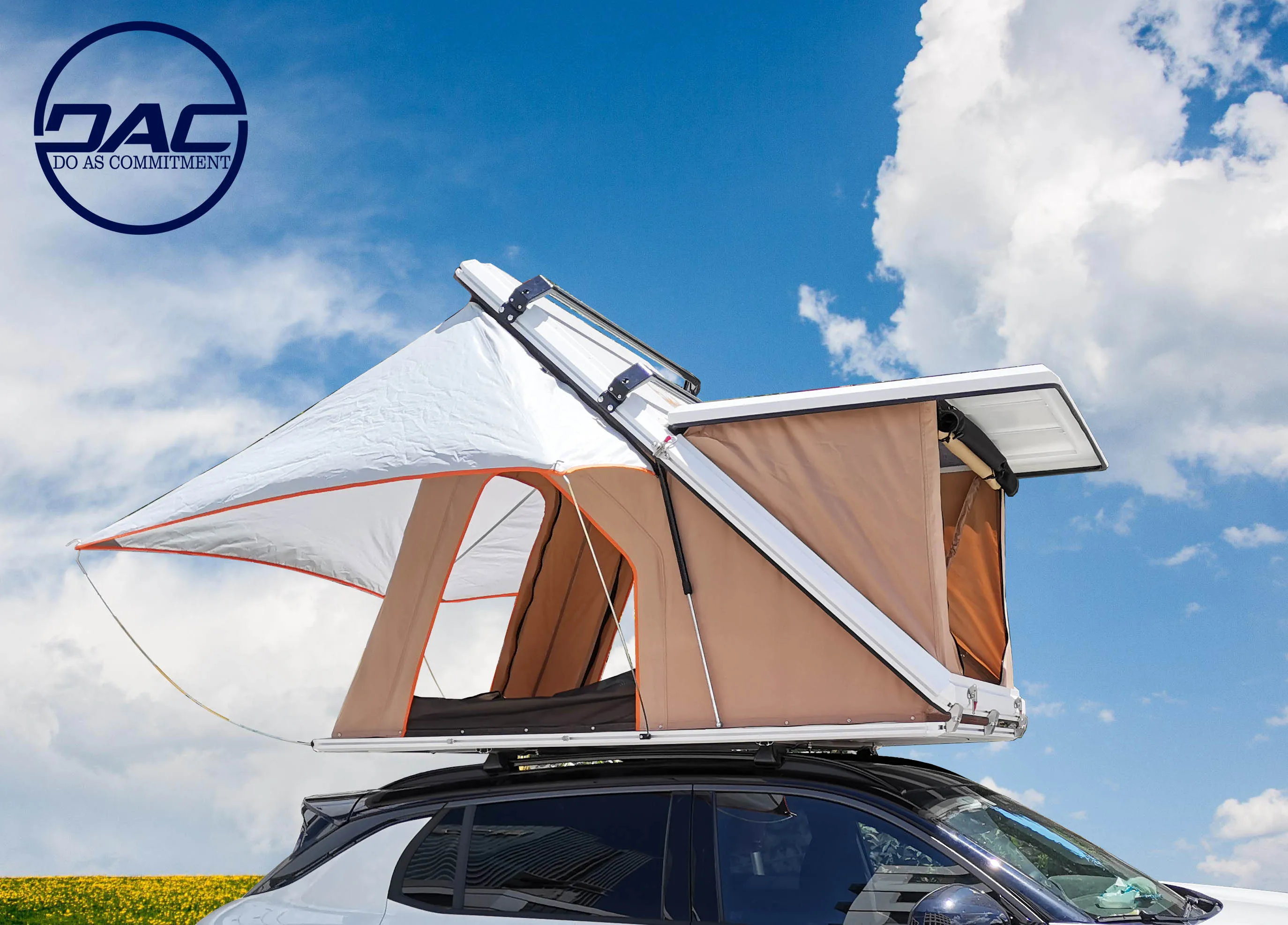 Waterproof Automatic Hard Shell Universal Truck Car Camping Outdoor Rooftop Tent For SUV Universal Truck Car