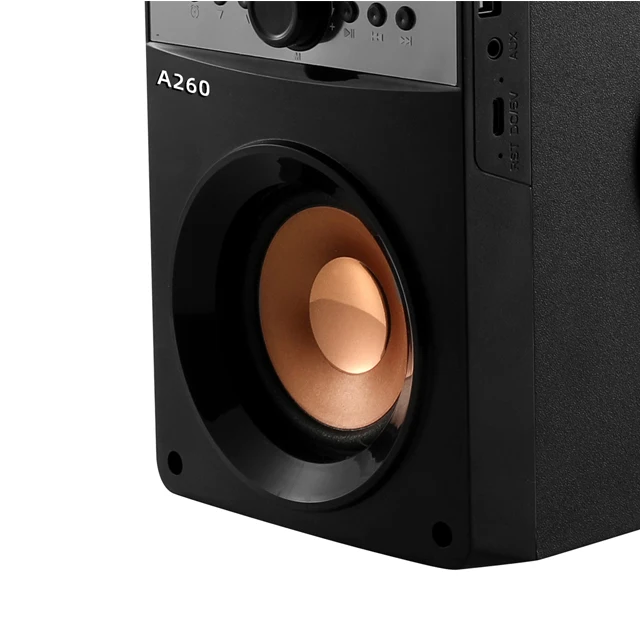 2022 Wooden Cabinet Gaming Rgb Lighting Surround Sound 2.1 Ch Multimedia Speaker Bluetooth Player Radio Computer Subwoofer Speak