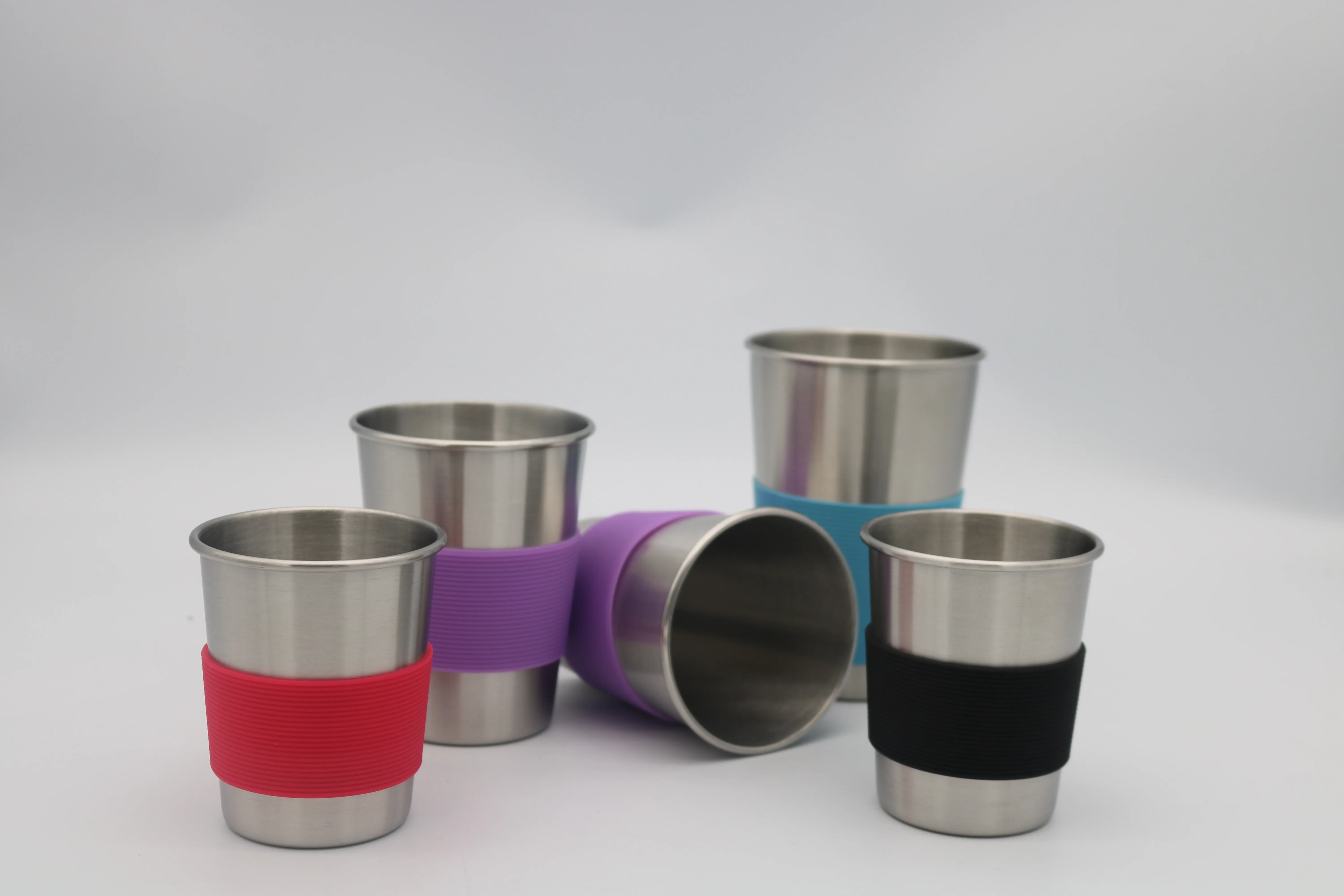 Hot Product 500 ml Stainless Steel Cup With Silicone Grip And Silicone Lid Coffee Mug