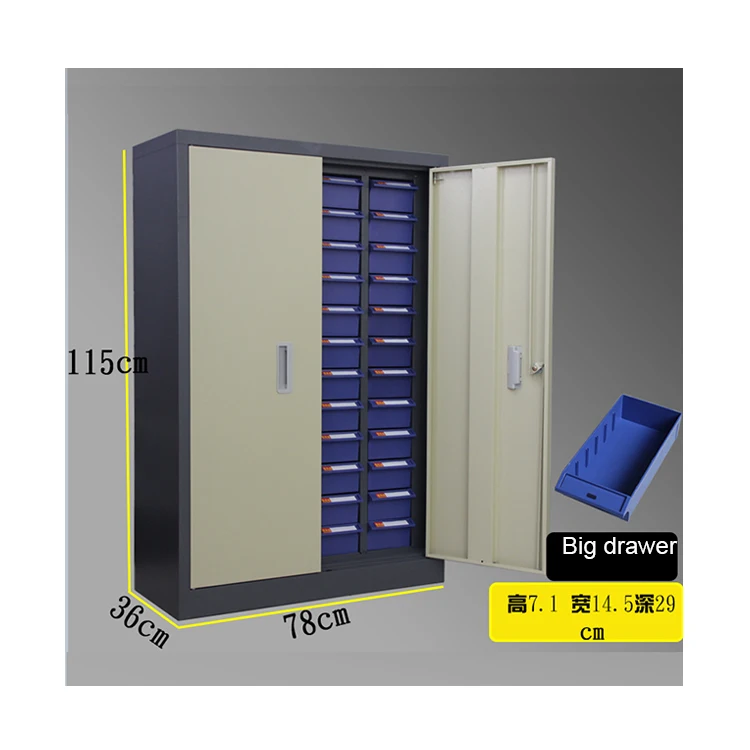Cold rolled steel 52 Drawers parts cabinet for hardware tool and electronic parts store storage