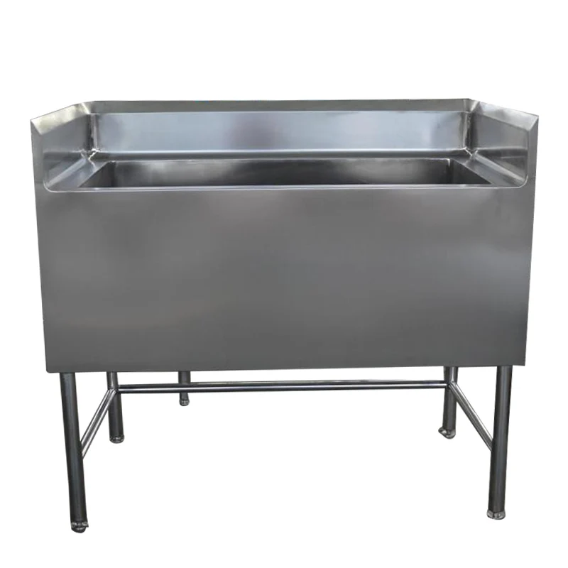 European style stainless steel Restaurant kitchen sink work table with drain board commercial single bowl sink work bench
