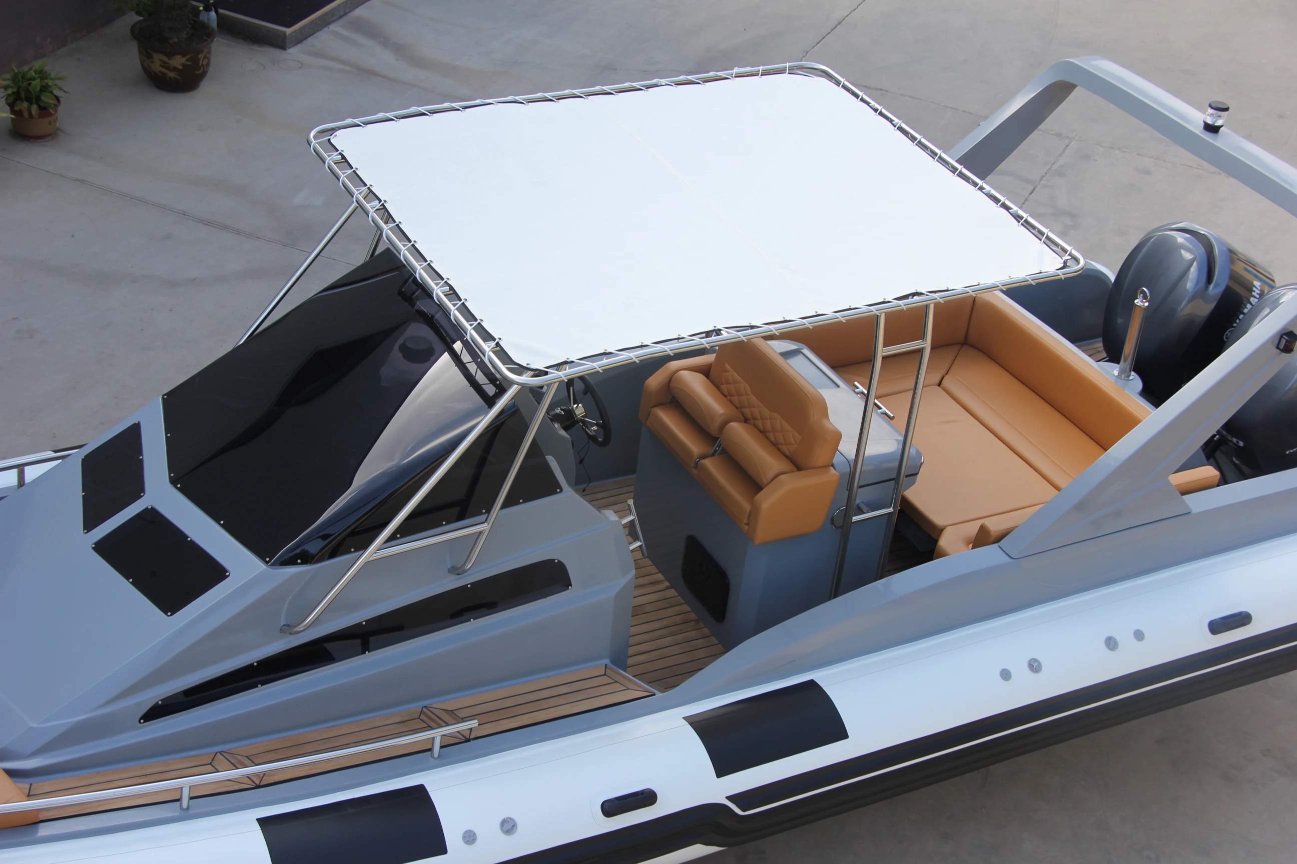 Large Trailer Speed Pvc Luxury Cabin Ocean Diving Rescue Inflatable Hyphalon Rib Boat for sale