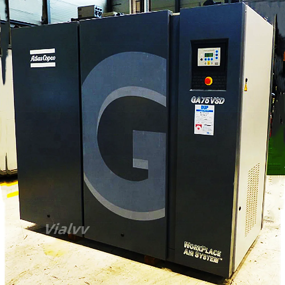 GA75 Atlas Copco 75kw GA 75 GA75VSD+ Screw Air Compressor AtlasCopco 75 kw 100 hp Atlas GA75 VSD 100hp AirCompressor