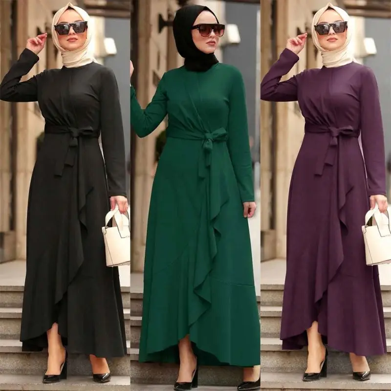 Ramadan EID Dubai abaya Turkey hijab muslim dress women kaftan islamic clothing