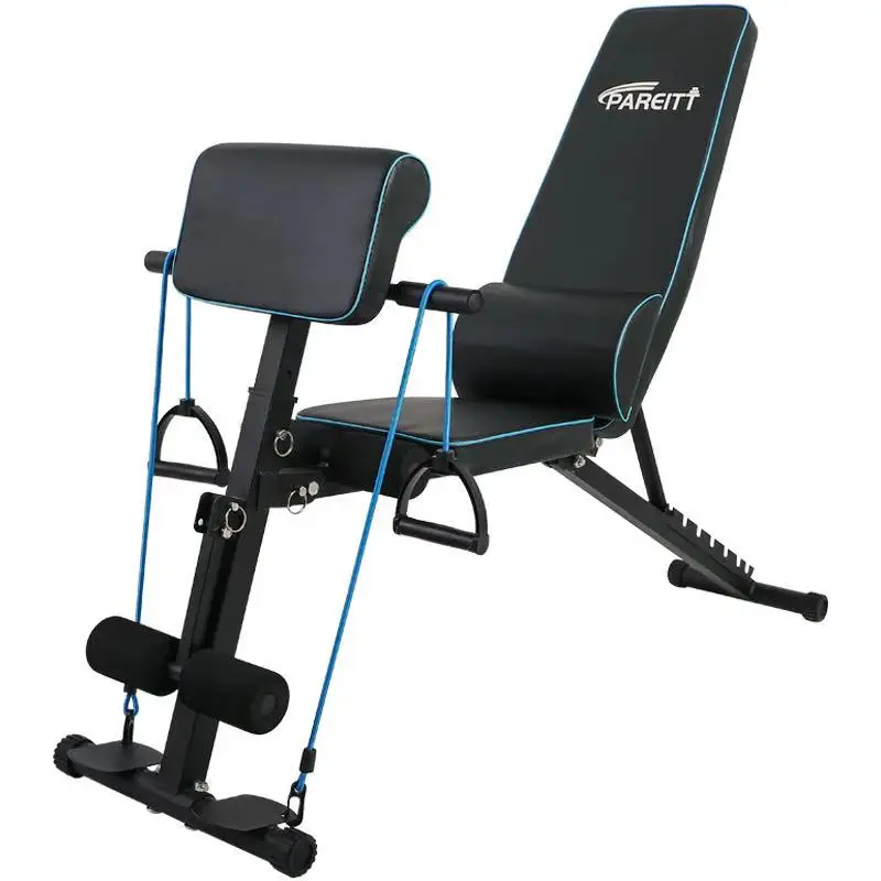 
house exercise fit adjustable bench dumbbell bench press resistance band press machine 