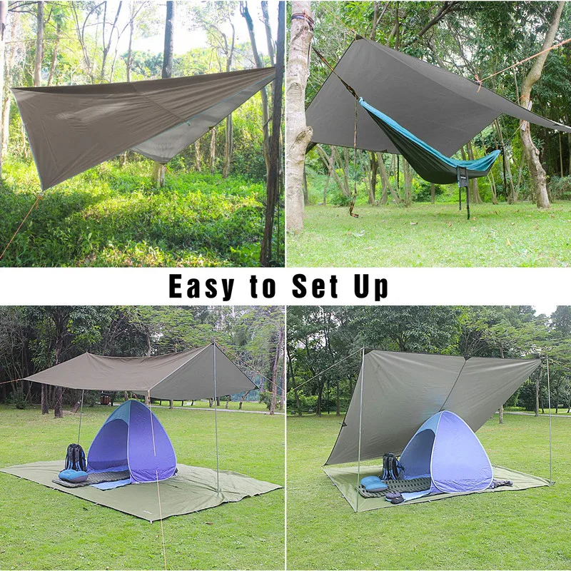 portable lightweight waterproof camping rain ground cover tarp