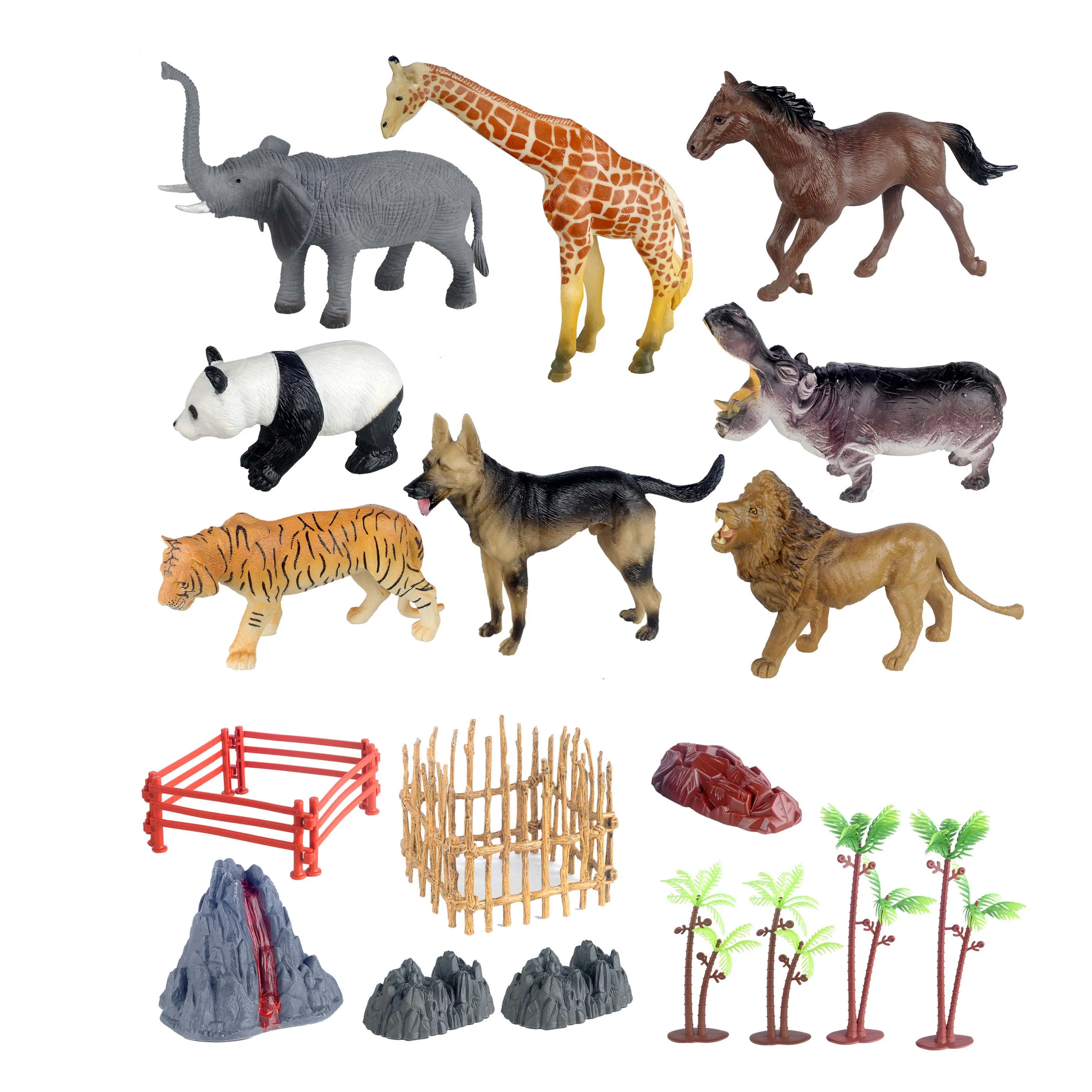 2024 Animales De Juguete Plastic Animal Toys 18pcs Figures Play Set Toy