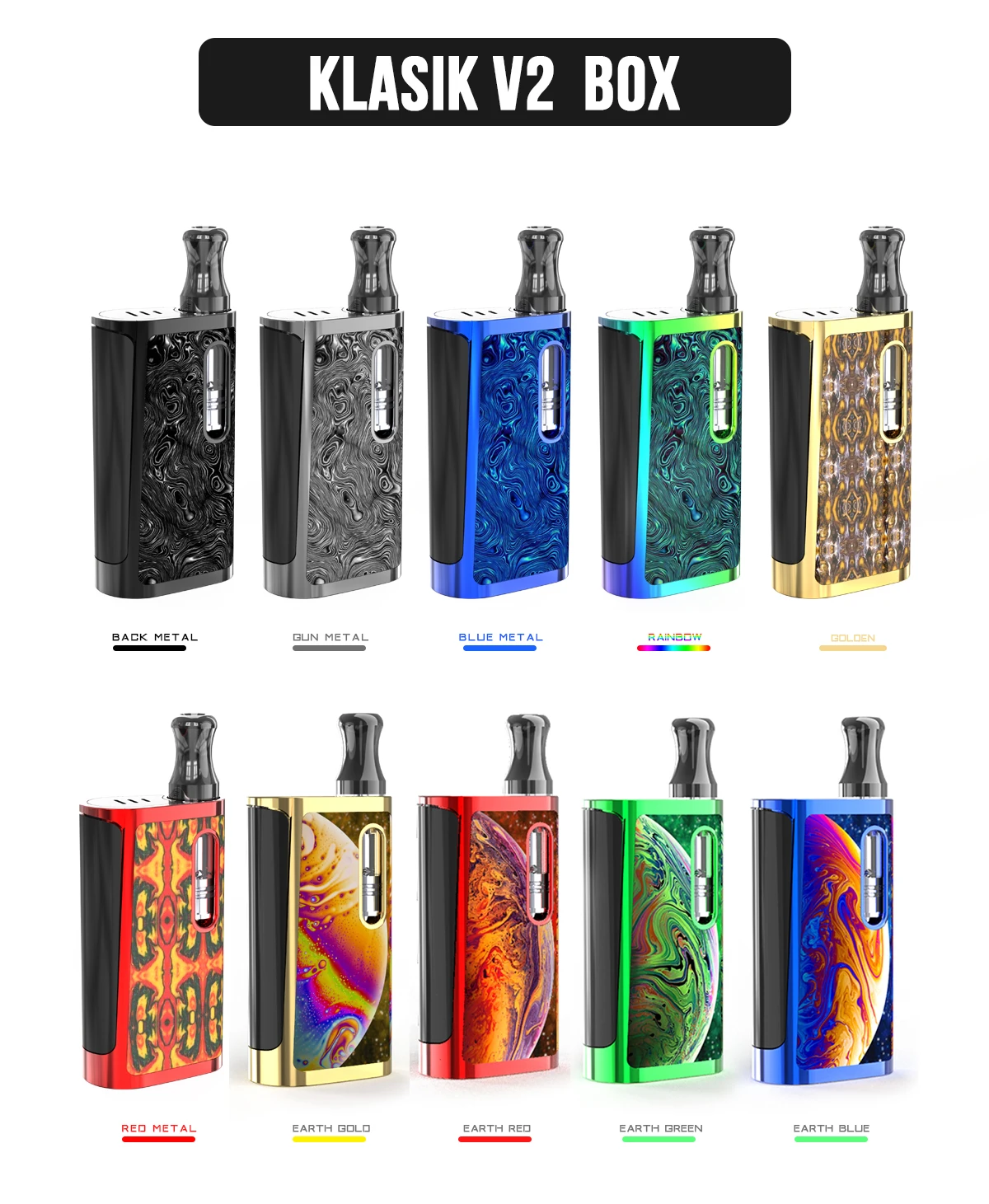 
New arrival Kangvape Klasik V2 box vape Kit 650mAh from Pocket Shisha 