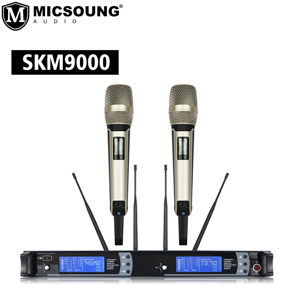 SKM9000 Professional Wireless Microphone System Stage Performance UHF True Diversity With Handheld Microhpones for Sennheiser