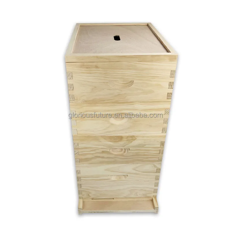 Beekeeping Factory High Quality 4 levels Pine Wooden Beehive 10 Frames Beehive Bee Box For Sale