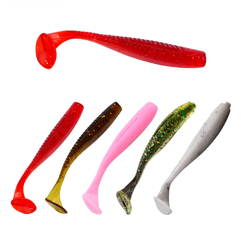72G canned Fishing Lure japanese T shaped Tail Soft Lure Soft Plastic Fishing Lure Set