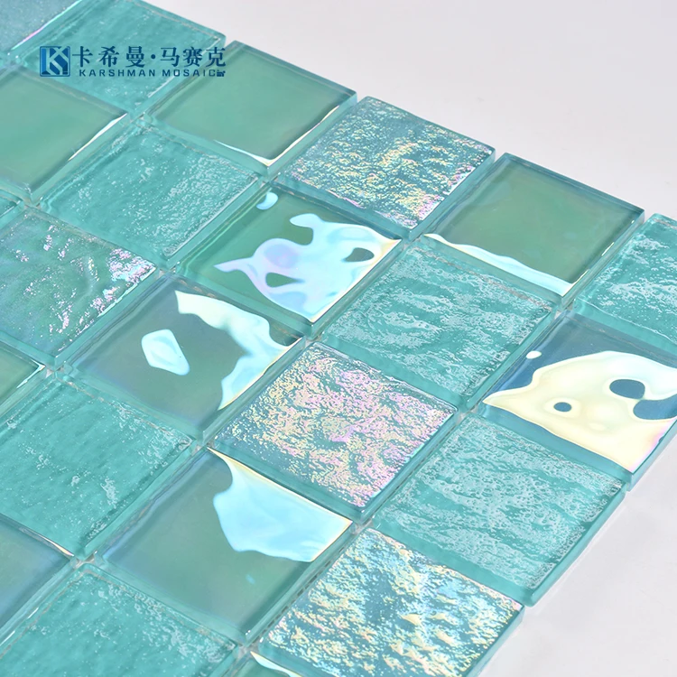 Factory Wholesale Glass Mosaic Tile Bathroom Kitchen Accessories Swimming Pool Floor Tile