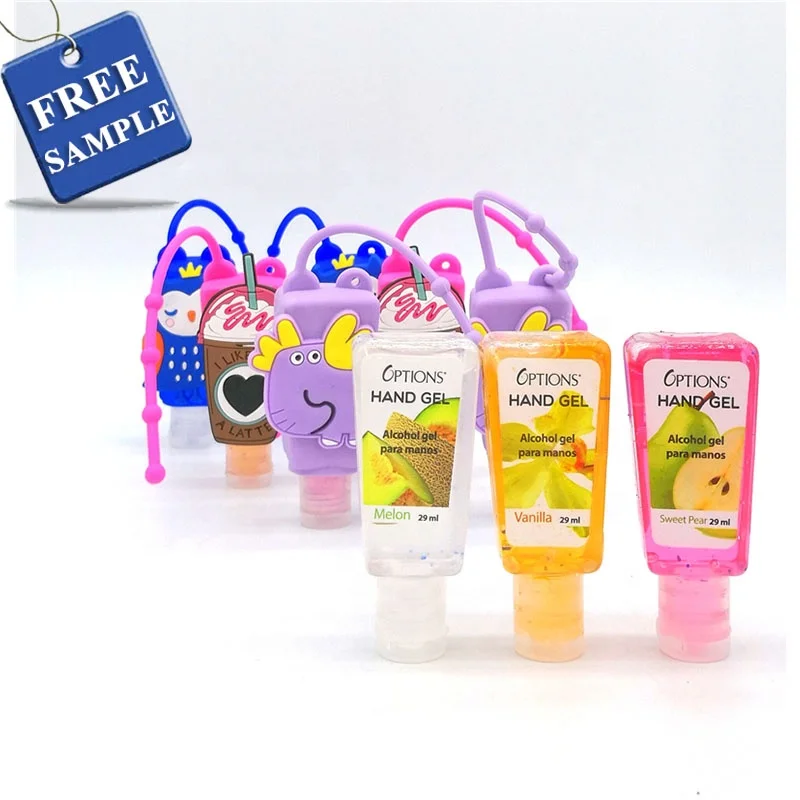 Детям использовать с мультяшками силиконовый держатель антибактериальный гель для рук дезинфицирующее средство Микки Маусом в коробке дисплея