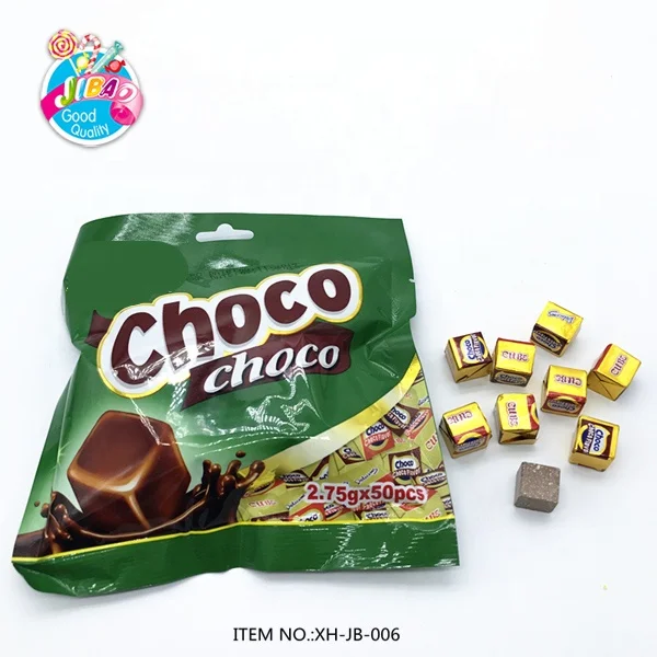 Wholesale High Quality Delicious Cube Chocolate Pressed Tablet Candy