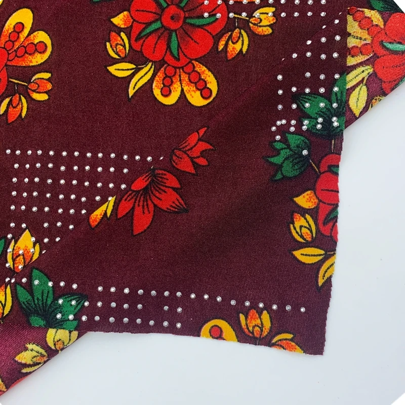 Best Quality New Fashion Design Soft Touch Stretch Custom Diamond Fabric Fdy  Print With Diamond Fabric  for Clothing