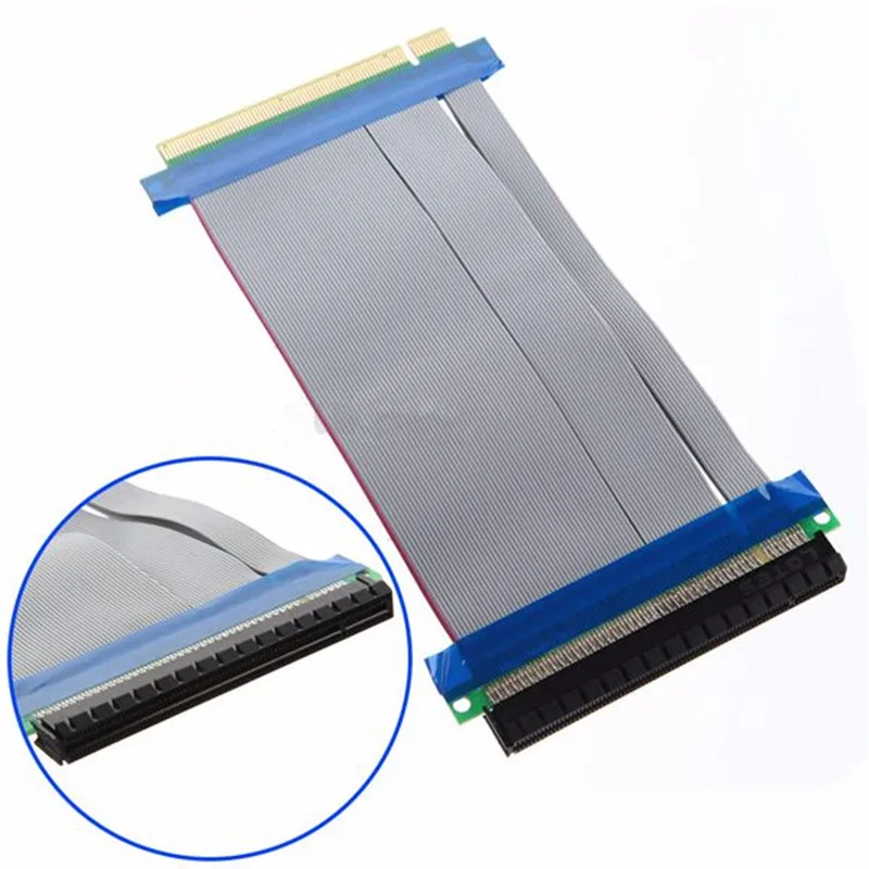 2 шт., ленточный удлинитель PCI Express PCI-E 16X, 15 см