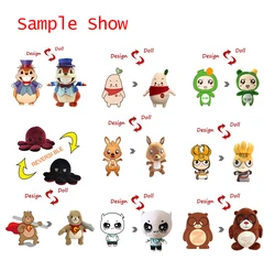 Yiwu Factory Promotional Animated Custom Embroidery Stuffed Animal Doll Crane Machine Soft Plush Toys Dolls And Skin