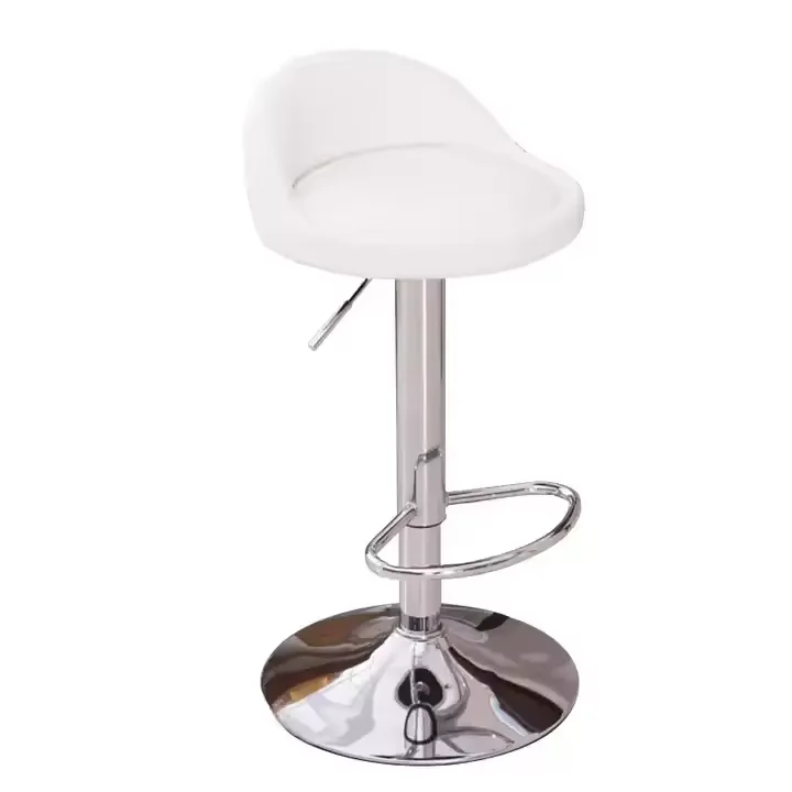 PU Leather Revolving Height Adjustable Bar Stool Chair With Footrest