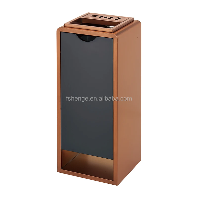 Metal outdoor railway station trash can 13 gallon / large trash bin / garden waste bin