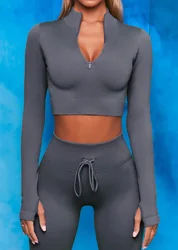 Женский спортивный костюм с логотипом на заказ, спортивная одежда, бюстгальтер, бесшовные леггинсы и куртка для йоги большого размера, комплект из 6 предметов, одежда для фитнеса