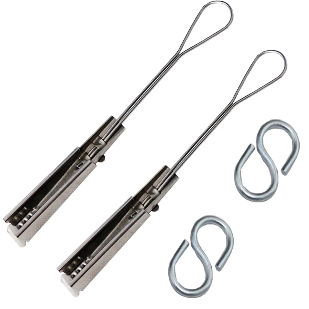 1-2  pairs 6 pairs stainless steel  Durable fiber optic drop cable wire clamp