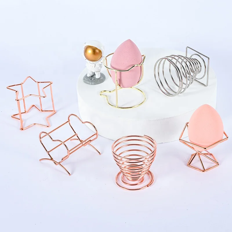 Makeup sponge Storage Rack Gold beauty blender holder