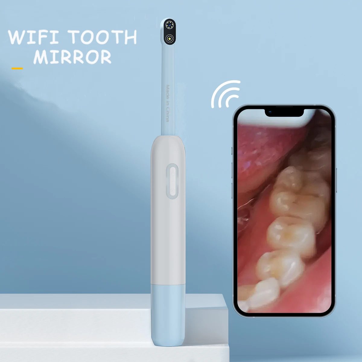 Z70 WIFI Dental mirror intraoral camera 7 LED 2MP 1080HD camera with light and anti-fog Wifi visible dental mirrorr