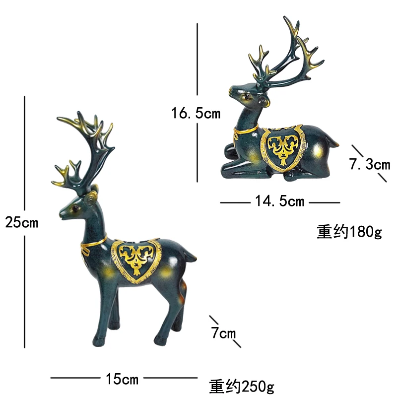 Light luxury style fashion   resin animal decoration deer stand statue for home ornament