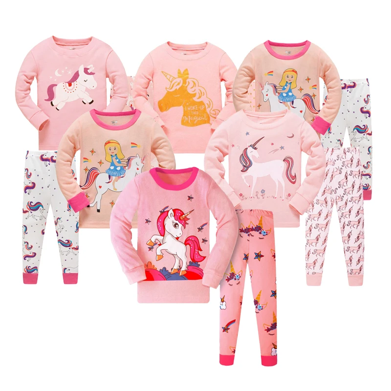 Green Horizon 3-8Year Kids Pajamas Baby Boys Clothing Print Long Sleeved Cotton Kids Children Sleepwear cotton kids pajamas