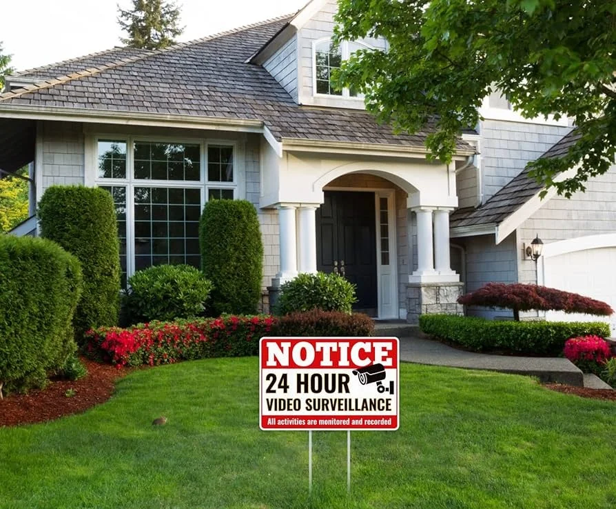 Securun All Activities Monitored Security Camera Warning Sign for Home House Yard Outdoor Business