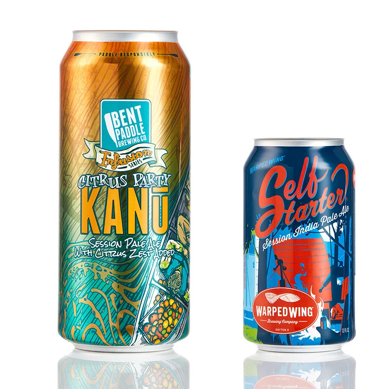 Digital Print Plastic Shrink Beer Can Sleeves Label Custom Wrapping PET Film Shrink Sleeves For Cans