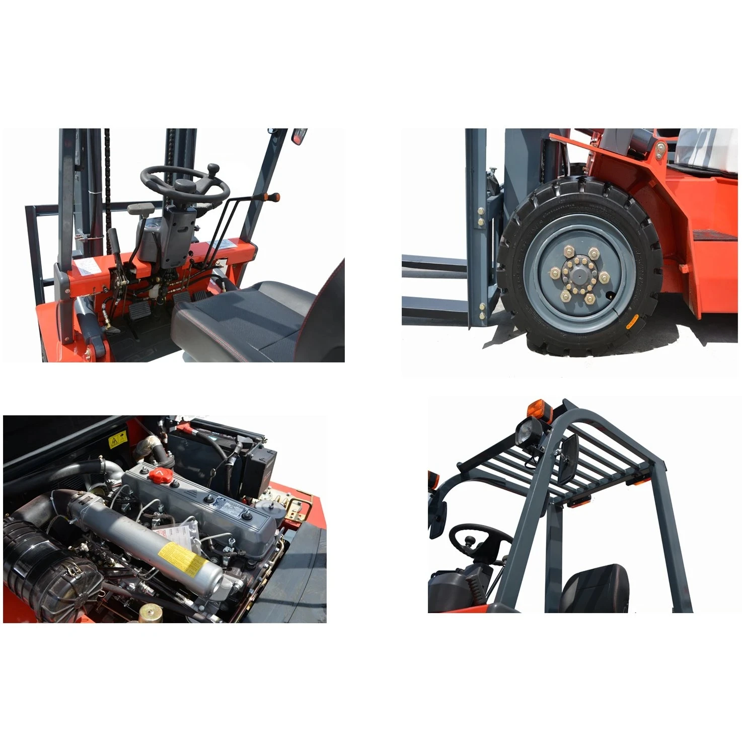 China Forklift CPCD30 Heli Forklift 3 Ton Diesel Forklift Trucks with 3 Stage Mast and Rubber Tires